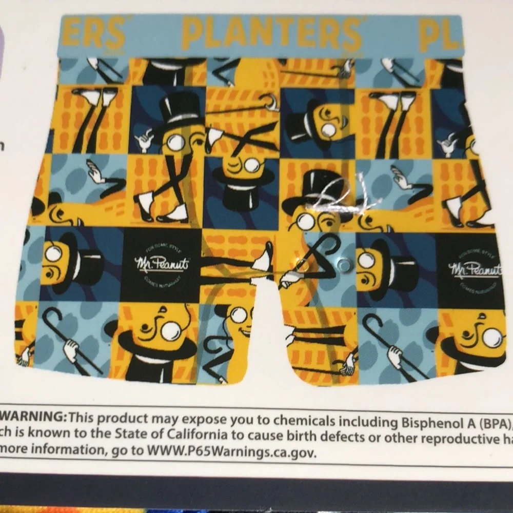 Planters Men’s Boxer Briefs - Yellow Peanut Graphic
